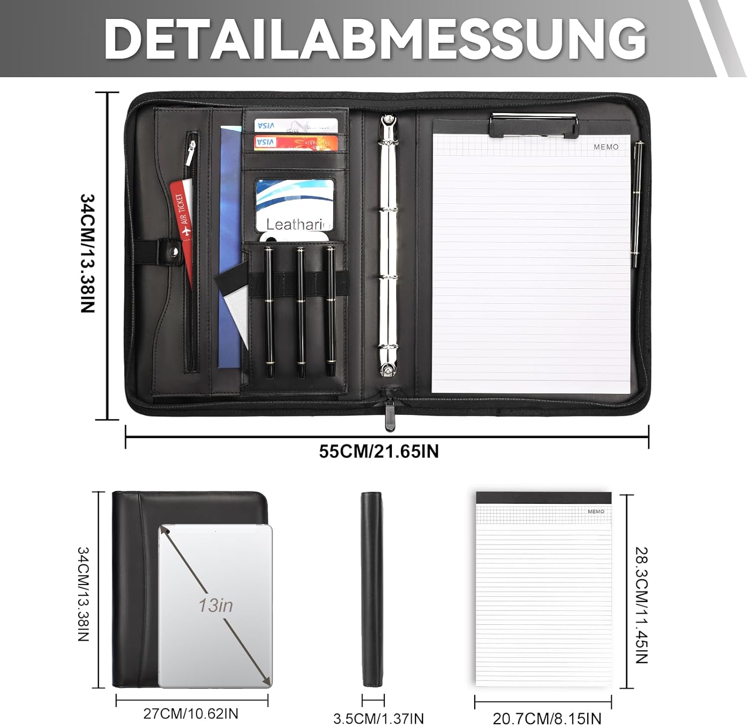 Thumbnail 2 de Leathario Schreibmappe A4 📁