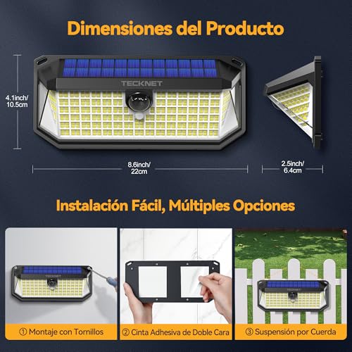 Thumbnail 6 de TECKNET Luz Solar Exterior 4200lm 416 LED