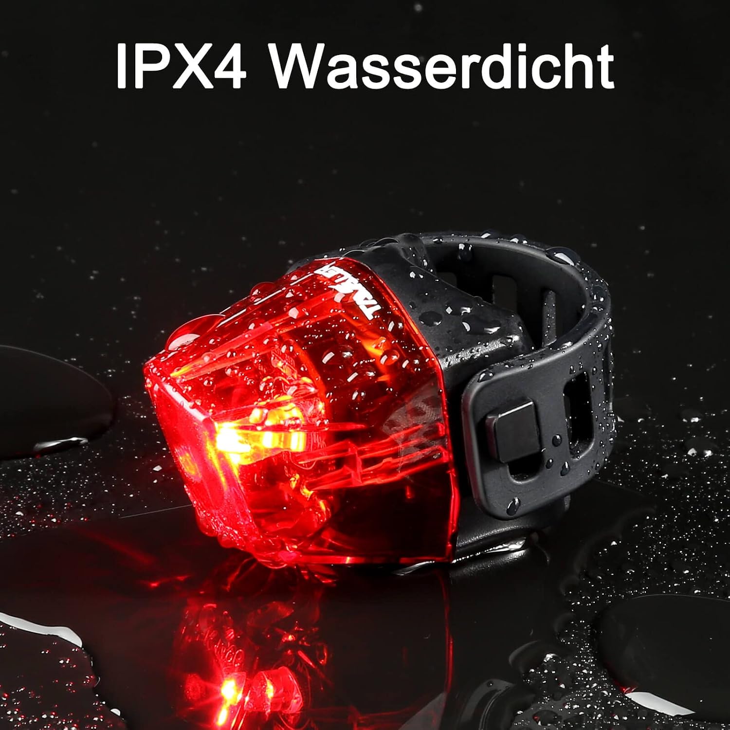 Detalle 2 de Tavaler Fahrrad-Rücklicht mit USB-C Akku, StVZO-zugelassen (K1496) und IPX4