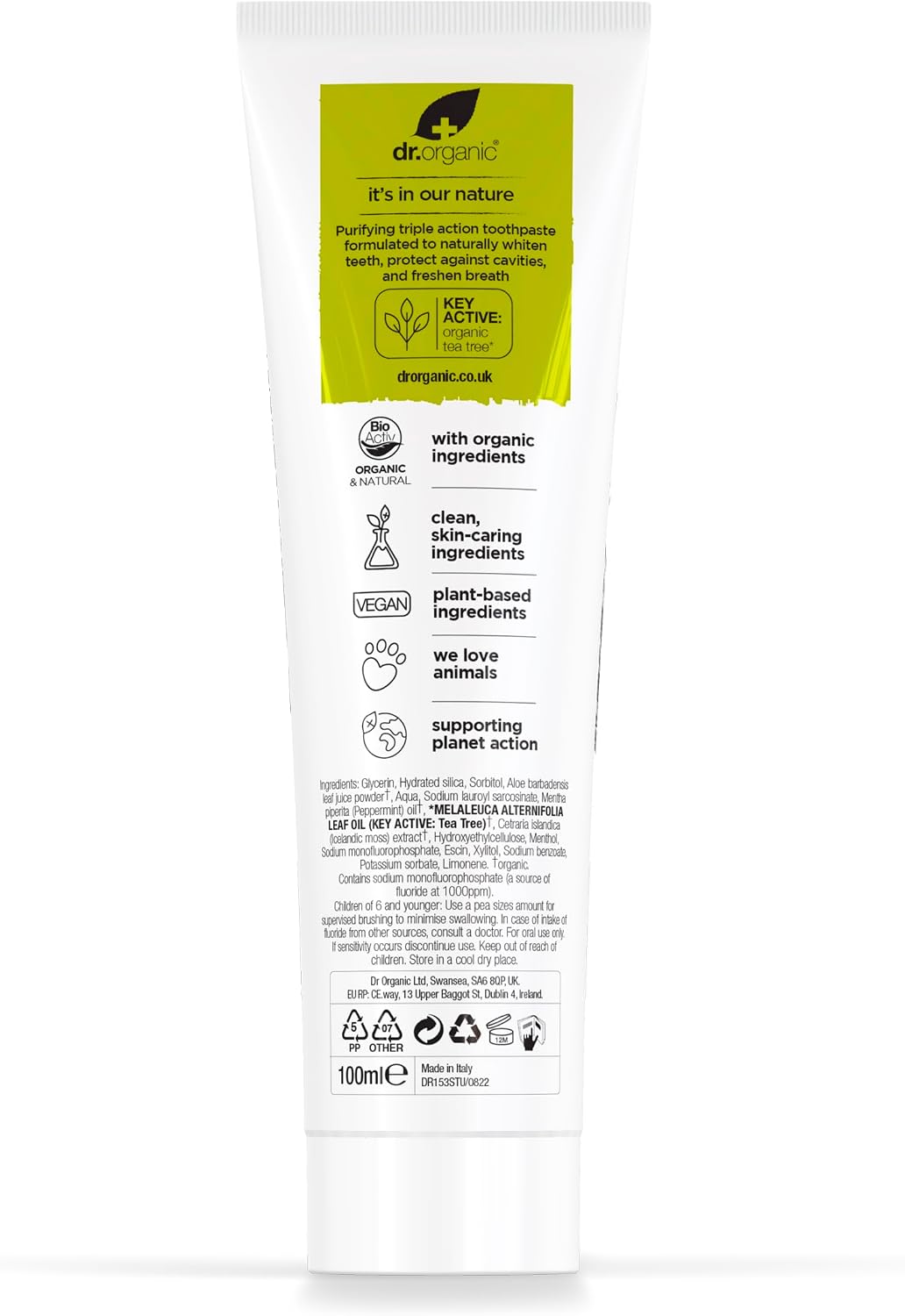 Thumbnail 3 de Dr. Organic Bioactive Tea Tree tandpasta voor volwassenen, 138 gram