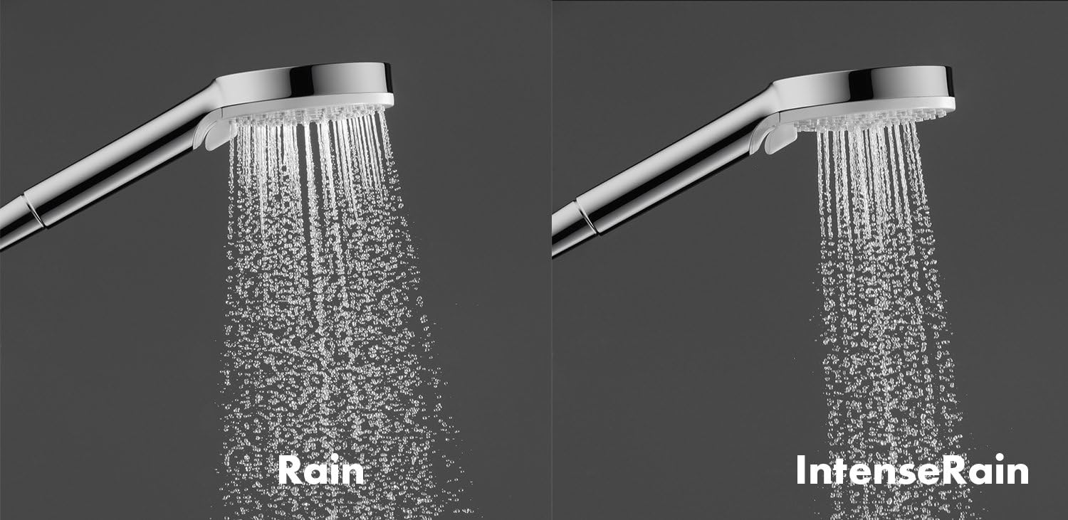 Thumbnail 3 de Hangrohe Crometta - Set de douche (65 cm) avec douchette, flexible 160 cm et porte-savon — Blanc/Chromé