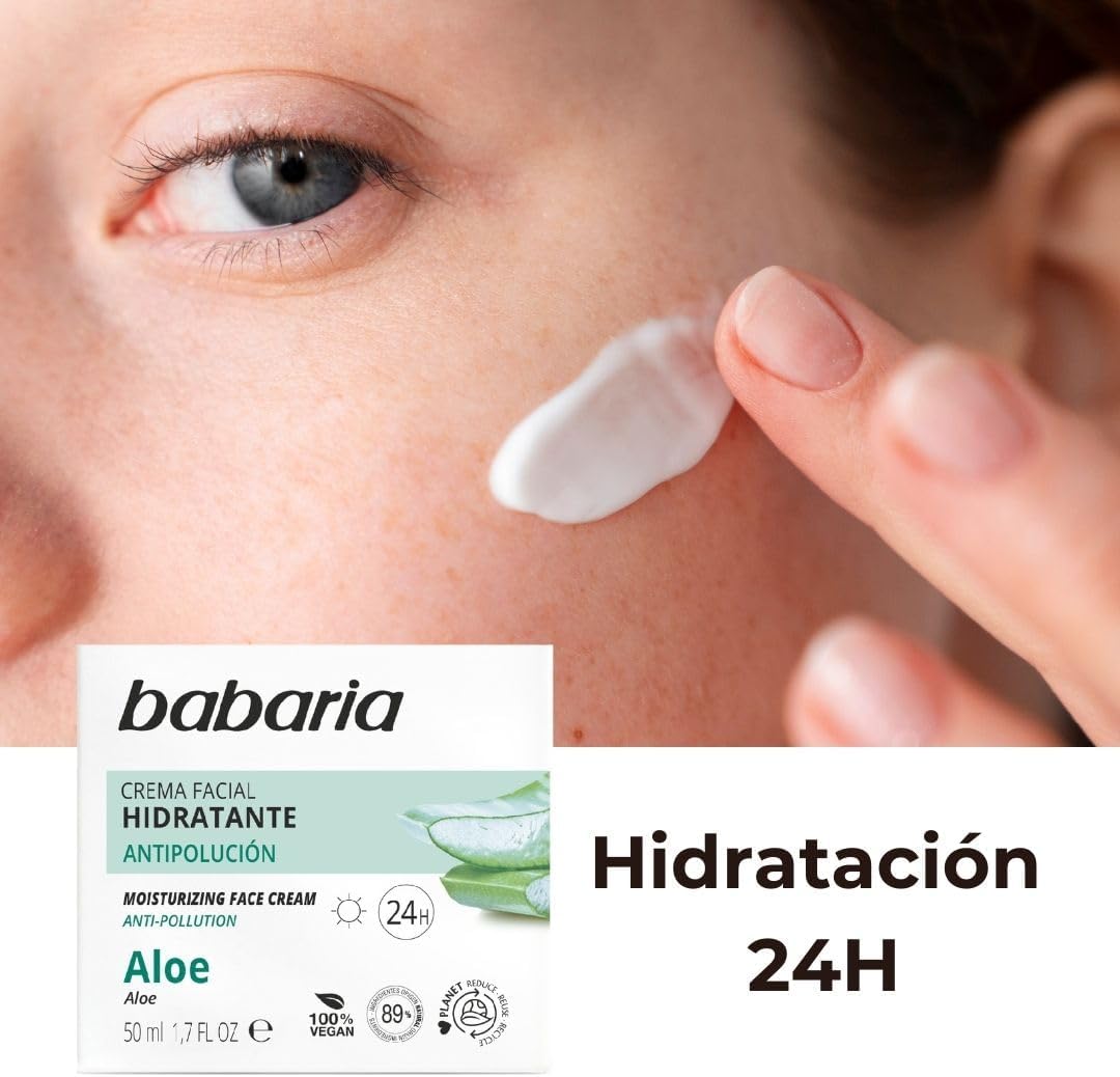 Detalle 1 de BABARIA CRÈME POUR LE VISAGE HYDRATANTE 24 50ml