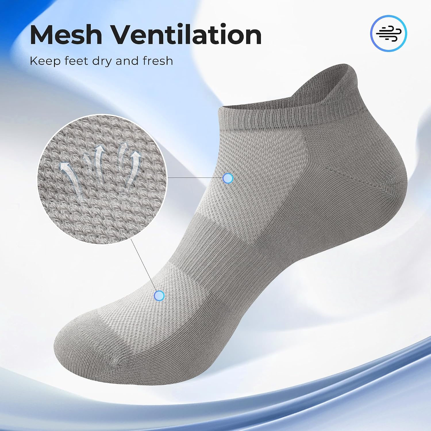 Detalle de Bamboo Cool Men's Ankle Socks in Bamboo Viscose
