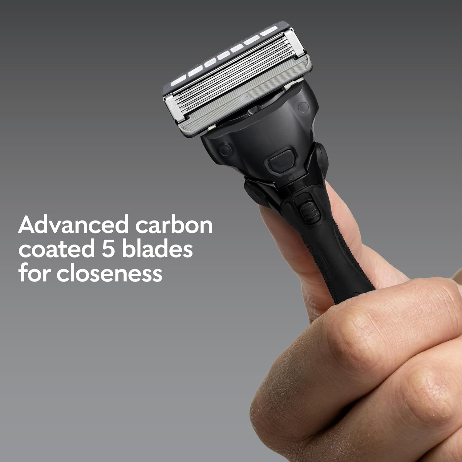 Detalle de Wilkinson Sword Hydro 5 Ultimate Razor for Men with Hyaluronic Acid and Carbon-Coated Blades