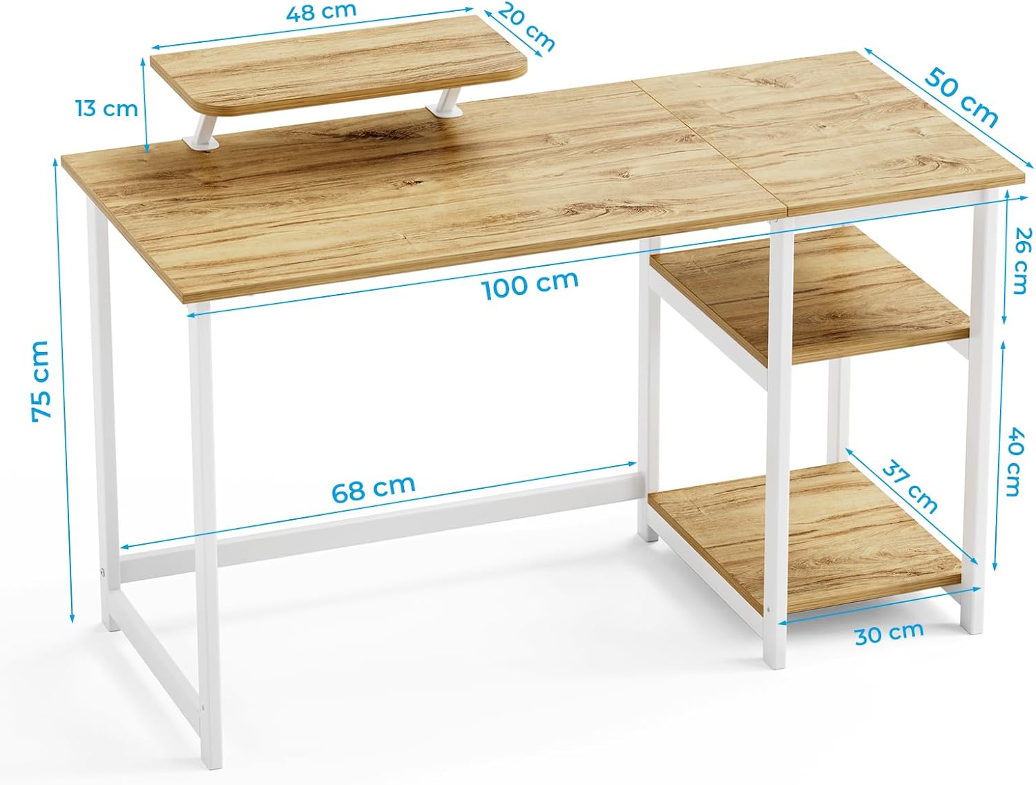 Thumbnail 2 de GreenForest Office Desk 100 cm computer desk