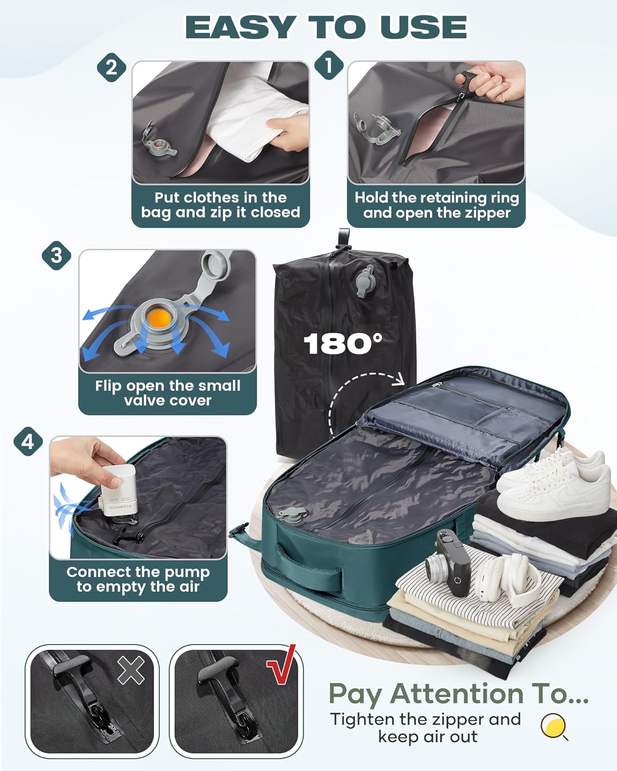 Thumbnail 6 de SZLX Vacuum Travel Backpack with Pump — Ryanair cabin size 40x30x20