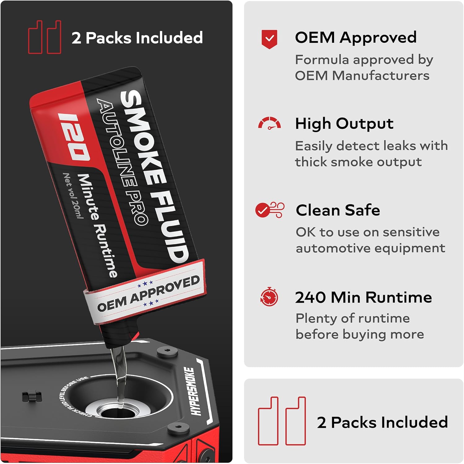 Thumbnail 3 de AutoLine Pro HyperSmoke™ EVAP Auto Smoke Machine with Adjustable Pressure & Built-In Air Compressor Motor (Includes Cone)