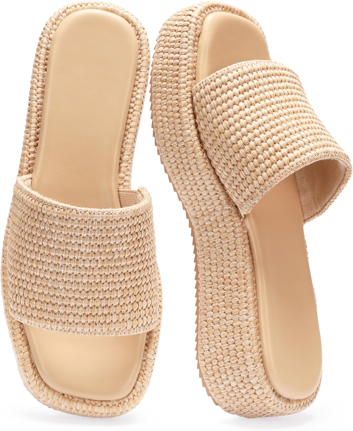 Thumbnail 6 de Monrovia Platform Sandals Raffia 1.38 in