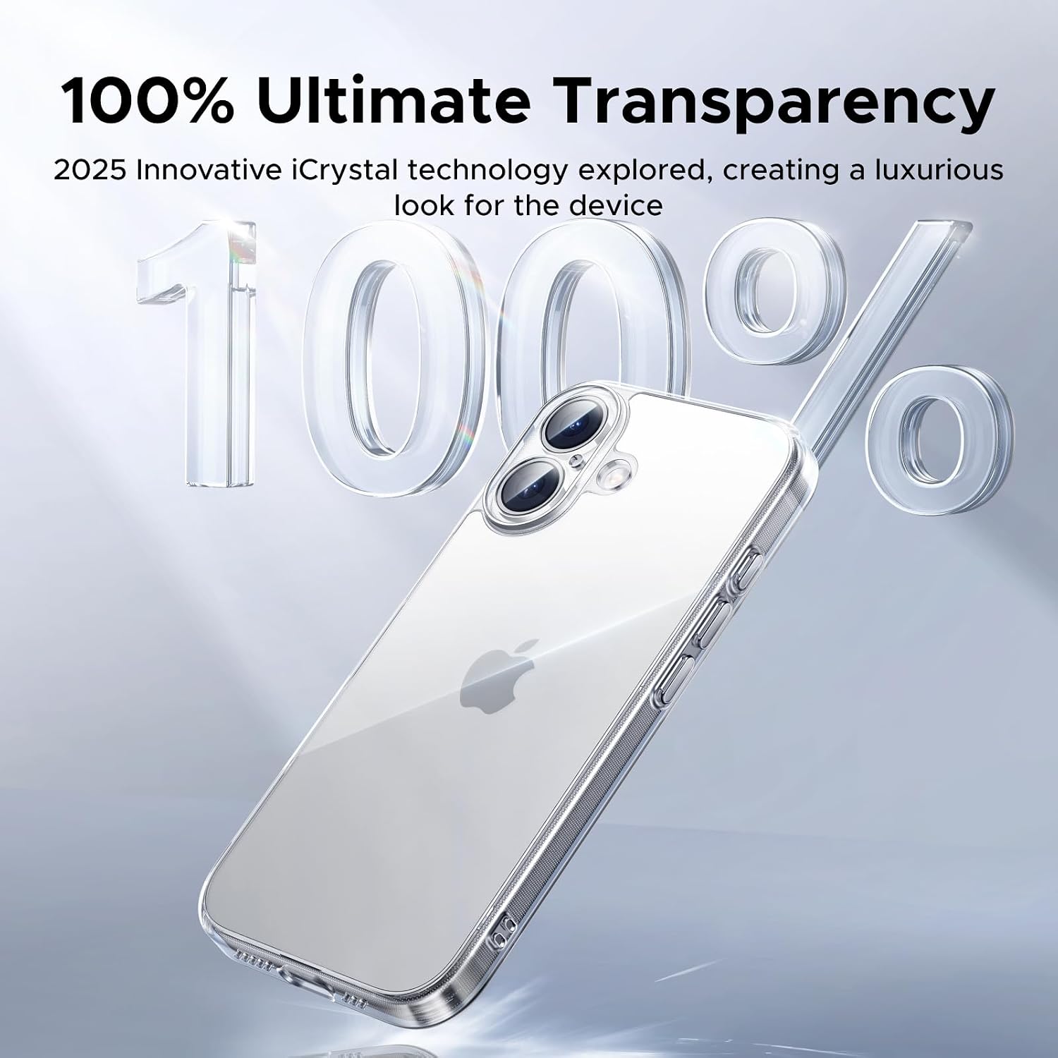 Detalle de UGREEN iPhone 17 case clear drop protection