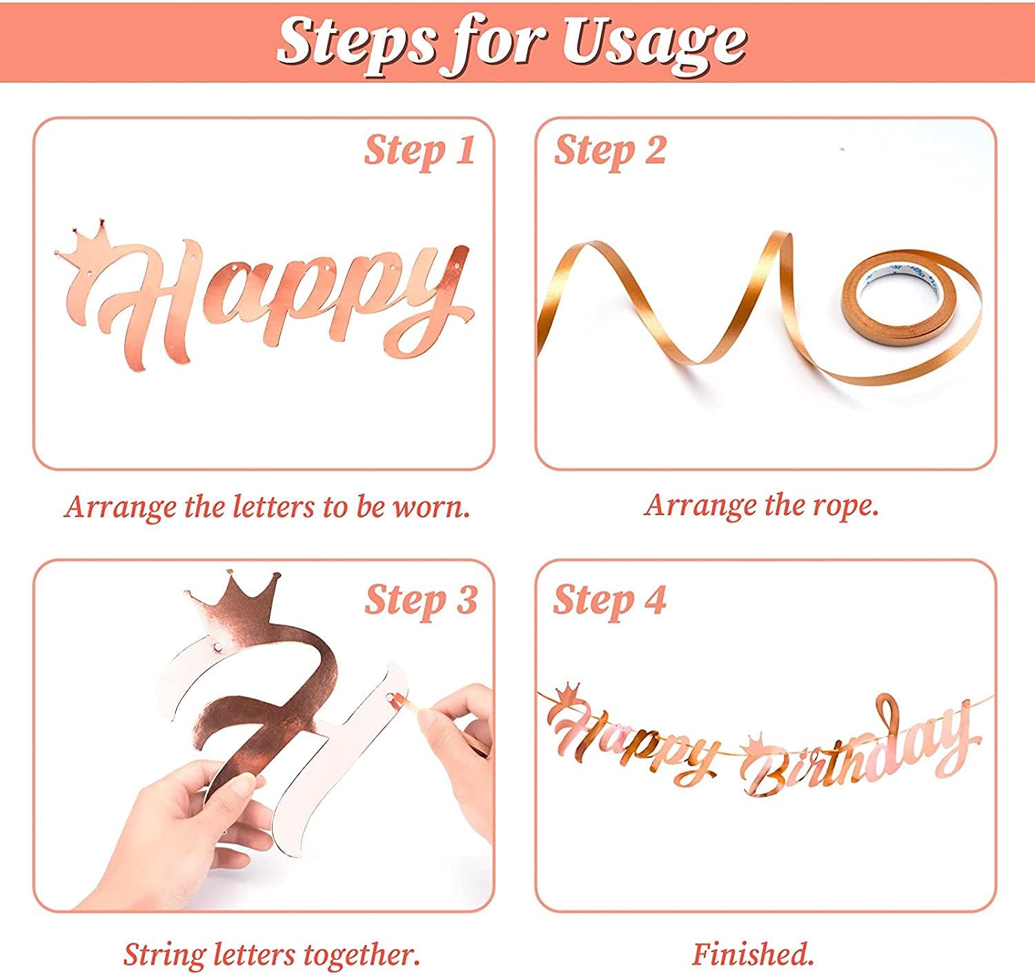 Detalle de Beainfir 13th Birthday Decorations Set – Rose Gold Party Kit