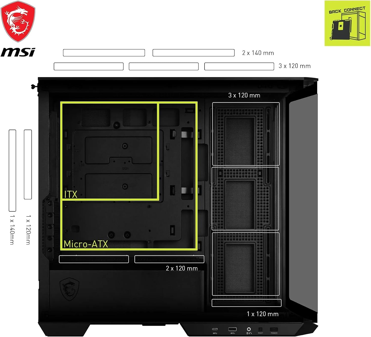 Thumbnail 4 de MSI MAG PANO M100L boîte PC Micro-ATX