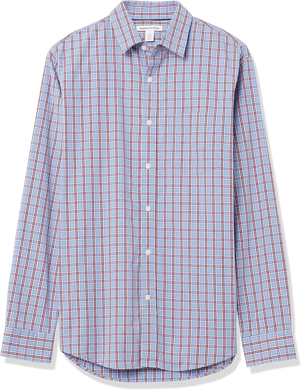 Detalle 2 de Amazon Essentials Homme Chemise en popeline à manches longues coupe standard, style décontracté