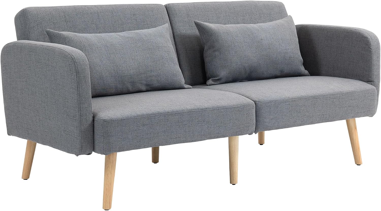 Detalle de HOMCOM Canapé Convertible 3 Places Gris