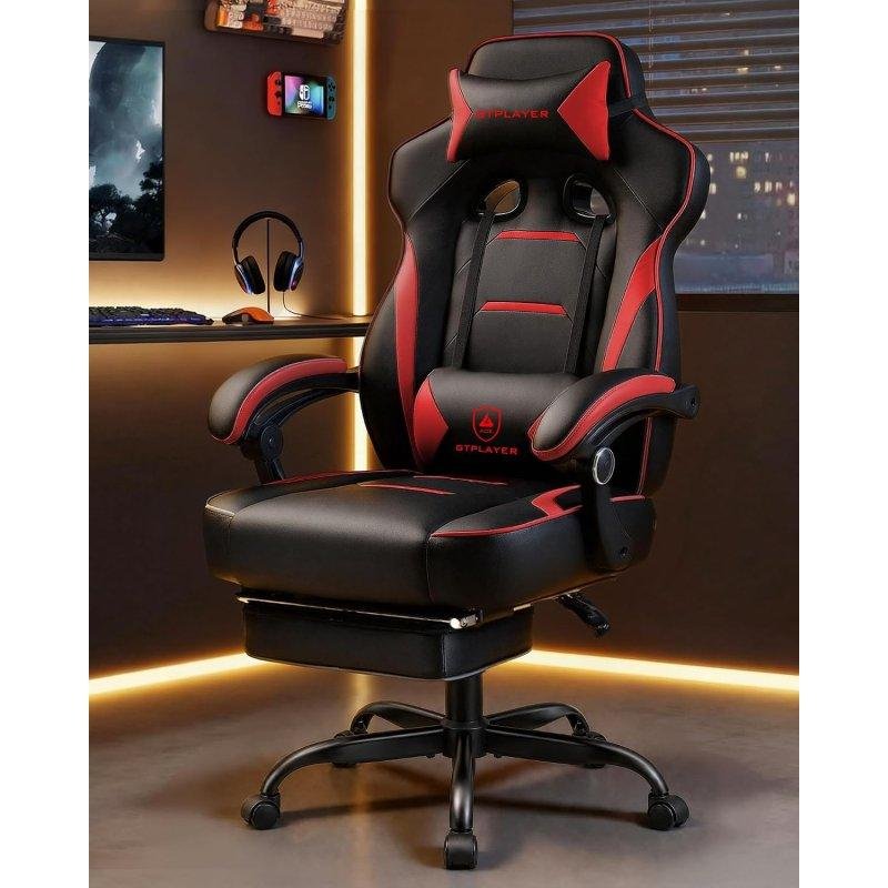 Thumbnail 3 de Silla Gaming GTPLAYER Ergonómica 180 kg Reclinable 155° - Roja