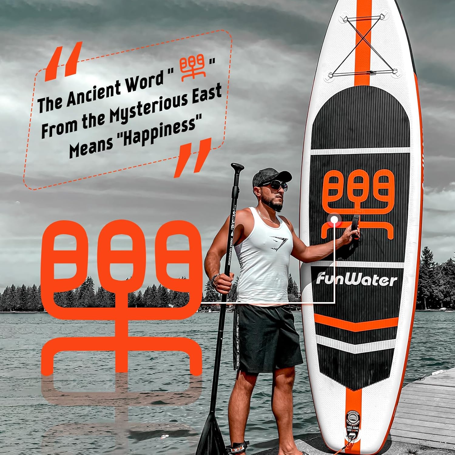Detalle de FunWater Inflatable Stand Up Paddle Board (11'6", 11', 10'6") with Premium Accessories