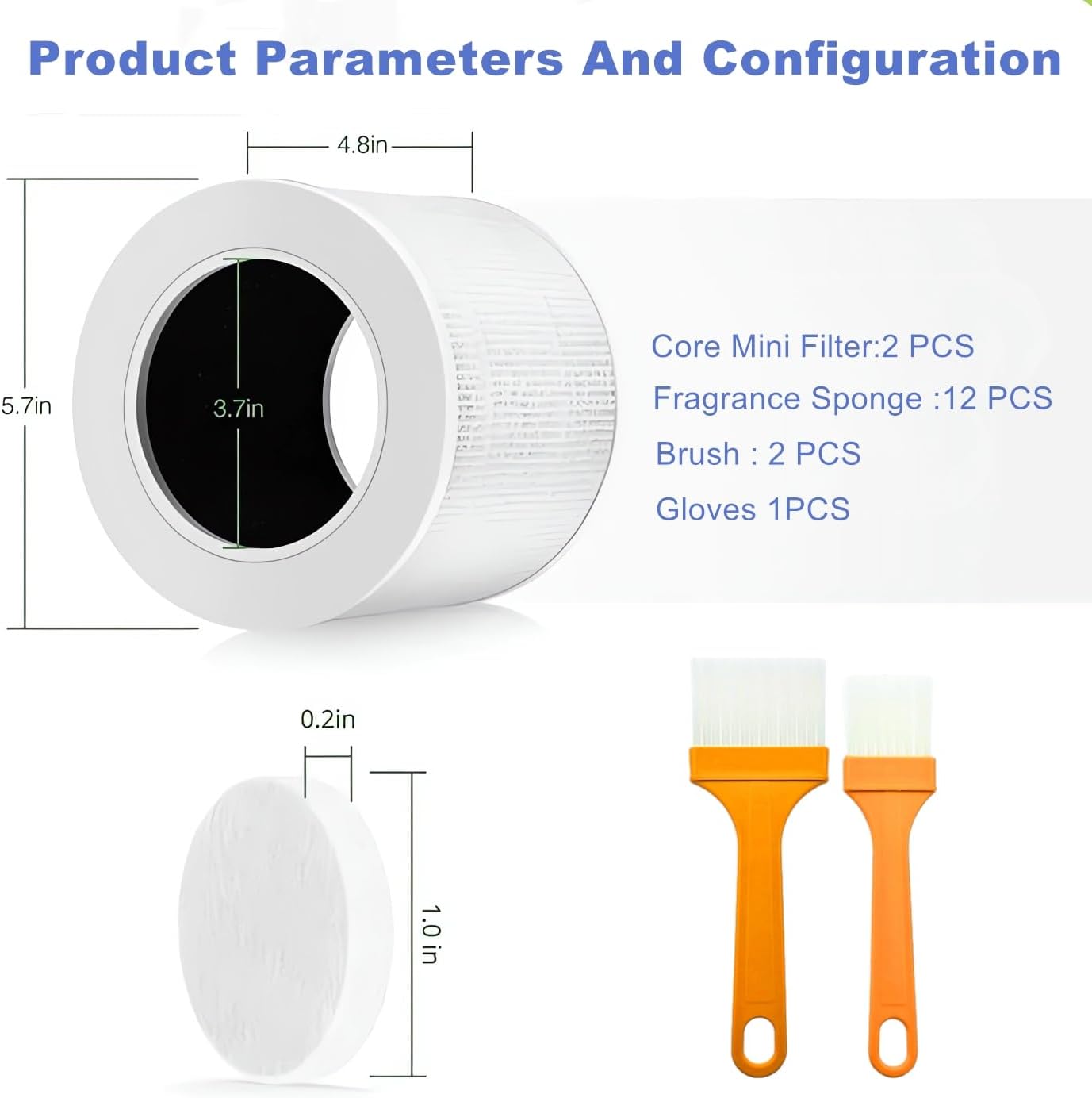 Detalle 2 de LEVOIT Core Mini 2 Pack Replacement Filters