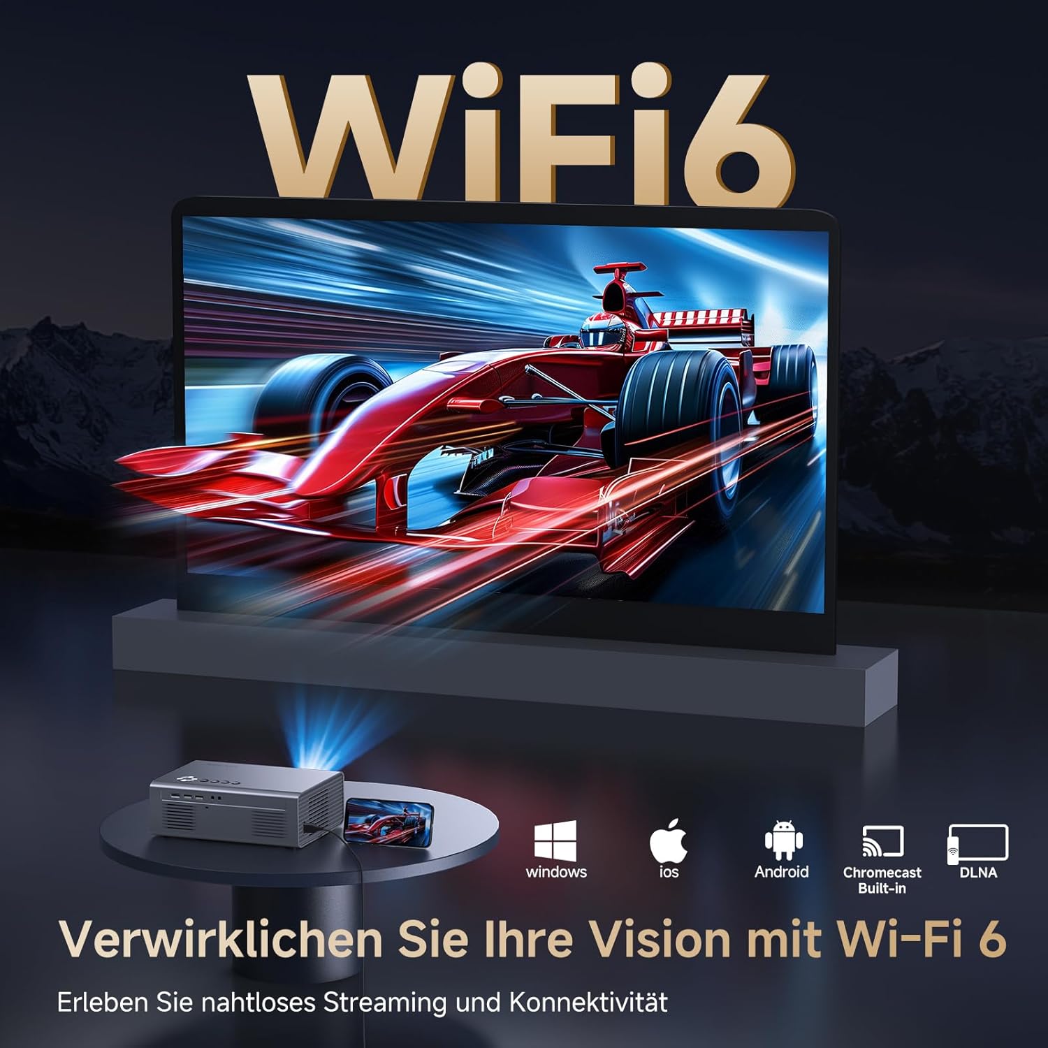 Thumbnail 6 de KOGATA 4K Smart Beamer Heimkino-Projektor