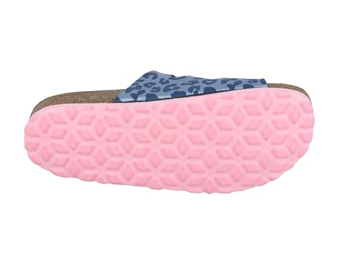 Detalle de Lico Jungen Bioline Kids 3-Schnallen Pantoletten Blau/Rosa – Größe 39 EU