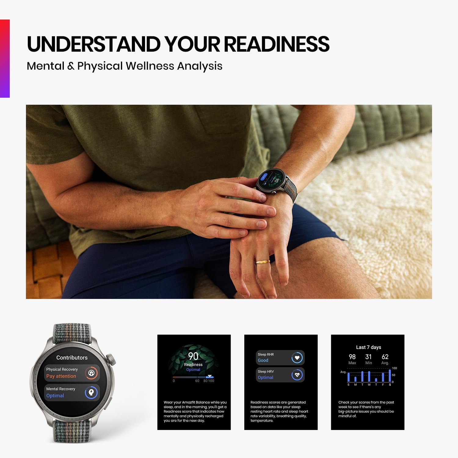 Thumbnail 1 de Amazfit Balance 46mm Smart Watch with NFC contactless payments, GPS and AI coaching
