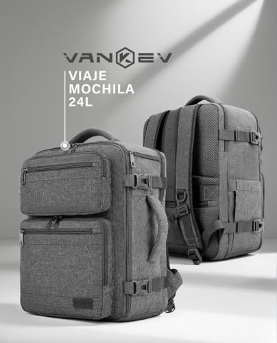 Thumbnail 7 de VANKEV Mochila de cabina 40x30x20 cm para viajeros: organización, TSA y confort bajo el asiento