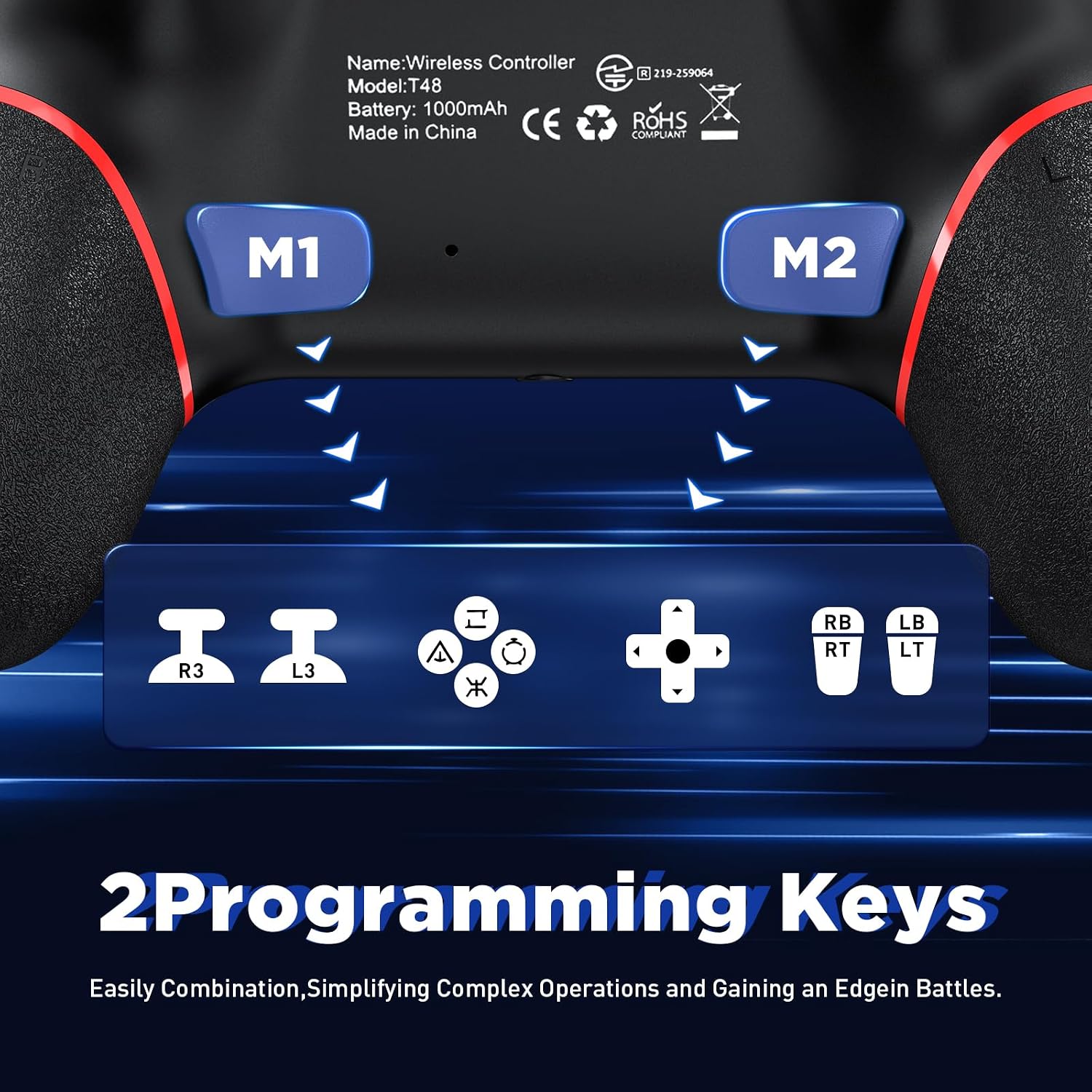Detalle de Sefitopher Wireless Controller for PS4: Precision, Comfort and Compatibility