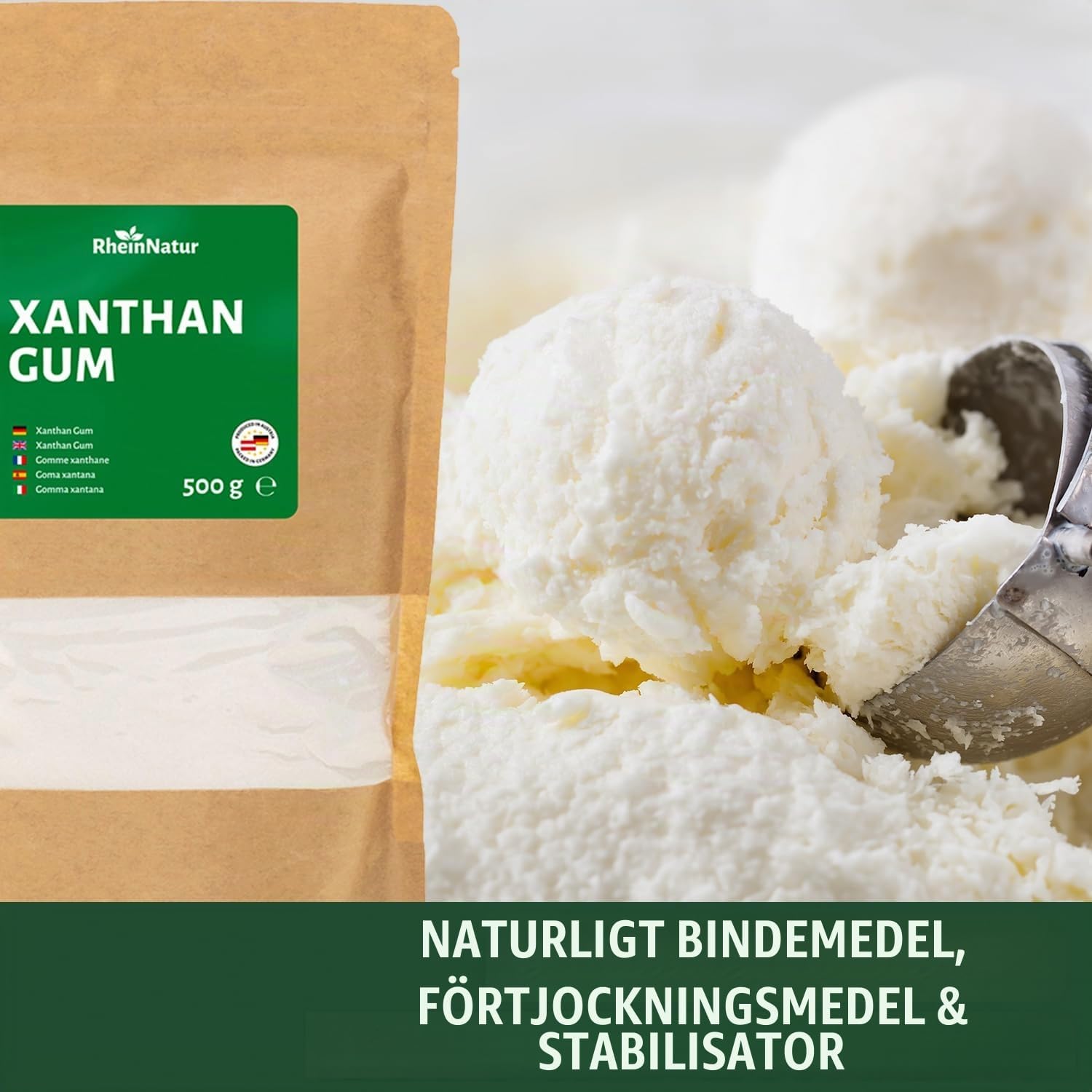 Thumbnail 4 de RheinNatur xantangummipulver 500 g – smaklöst, veganskt bindemedel