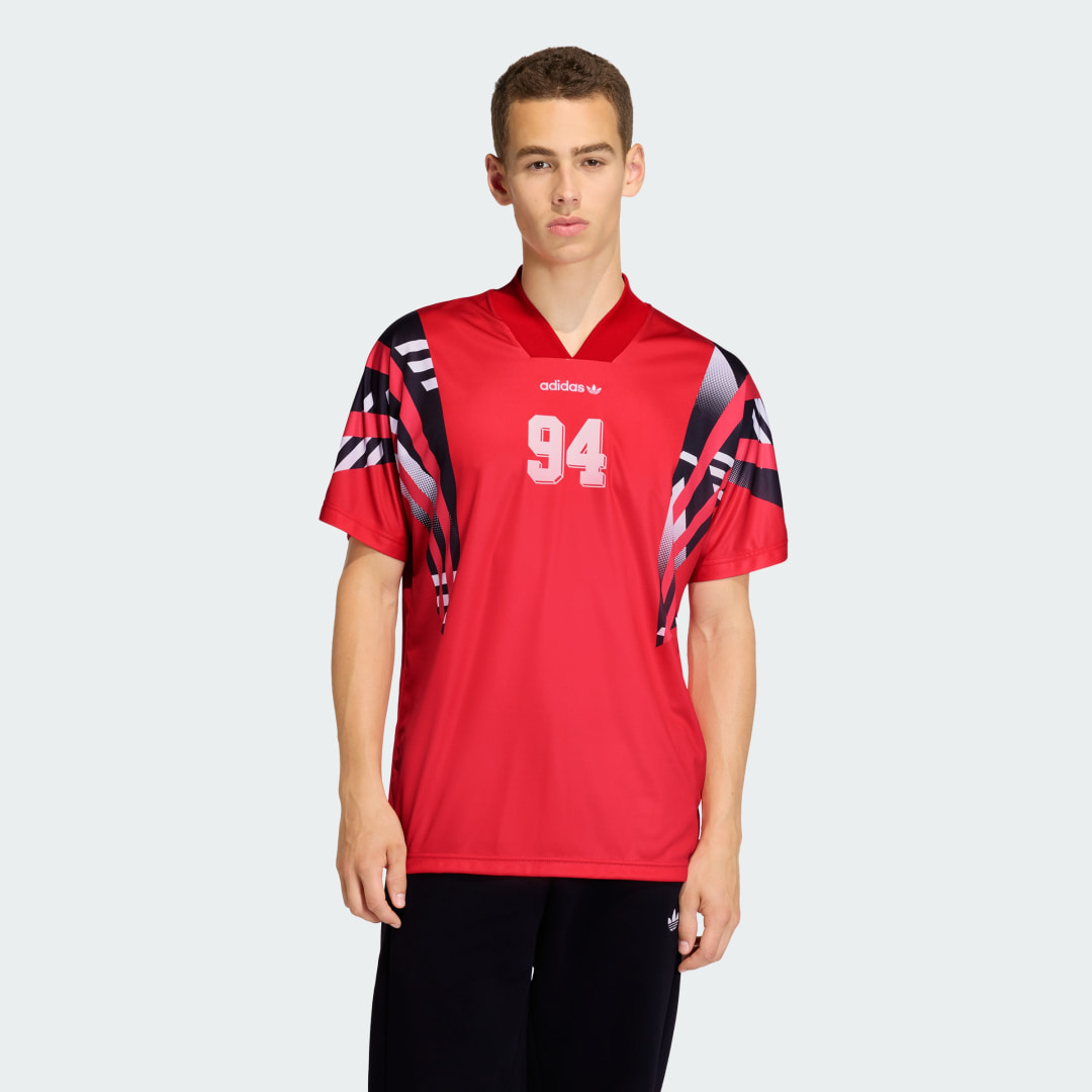 Detalle de Camiseta con relleno Santiago AOP de Adidas, Rojo