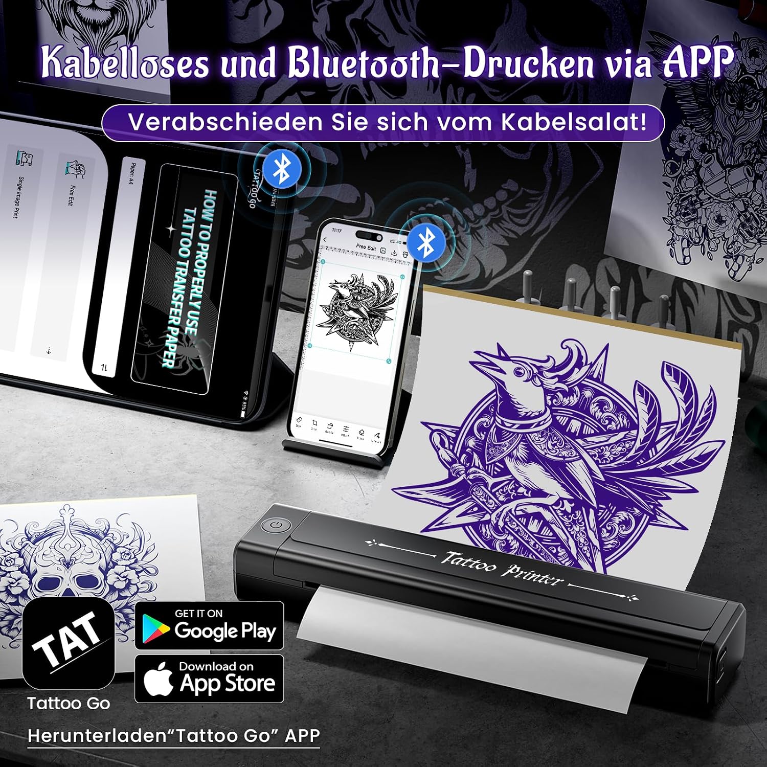 Detalle de Yowell H1 Tattoo Drucker 2000mAh