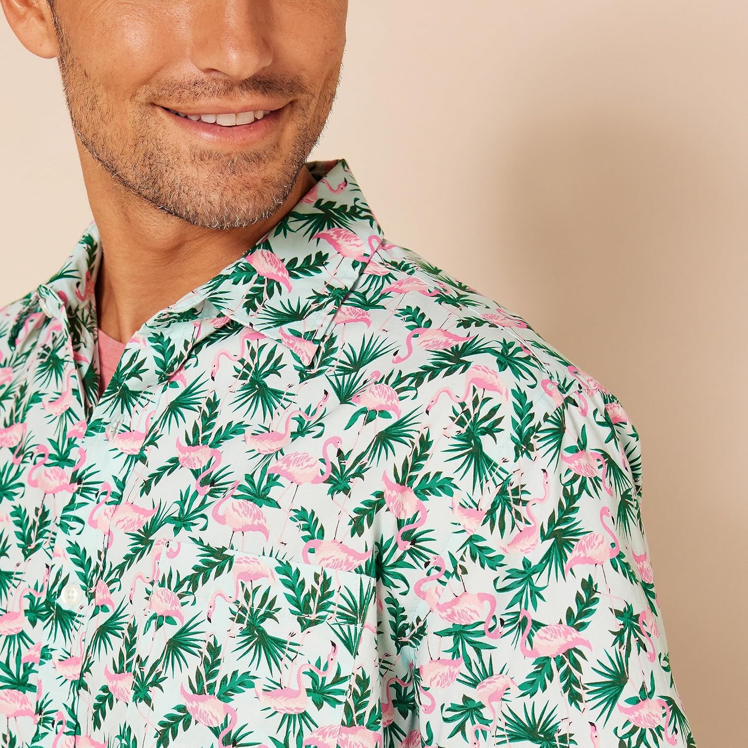 Thumbnail 2 de Amazon Essentials Men’s Regular-Fit Short-Sleeve Print Shirt