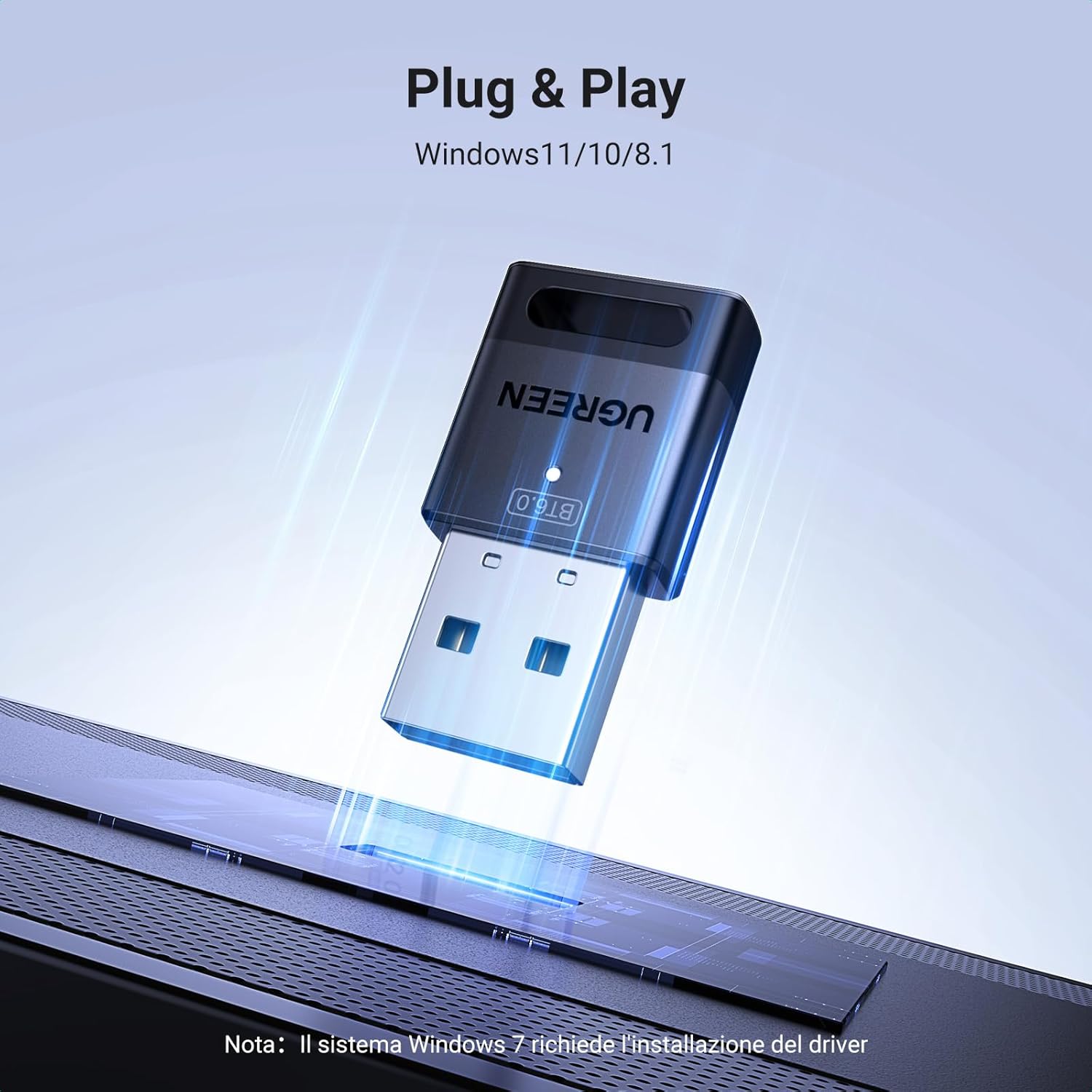 Thumbnail 6 de UGREEN BT6.0 Adattatore Bluetooth 6.0 USB per PC Windows 11/10/8.1