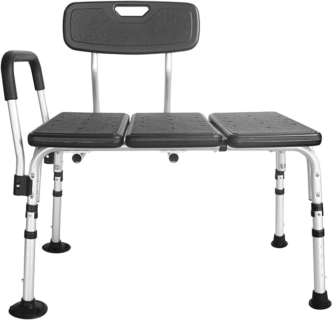 Detalle 2 de PEPE Mobility Banc de Transfert Baignoire Transfer Bath Bench, Adjustable with Suction Cups