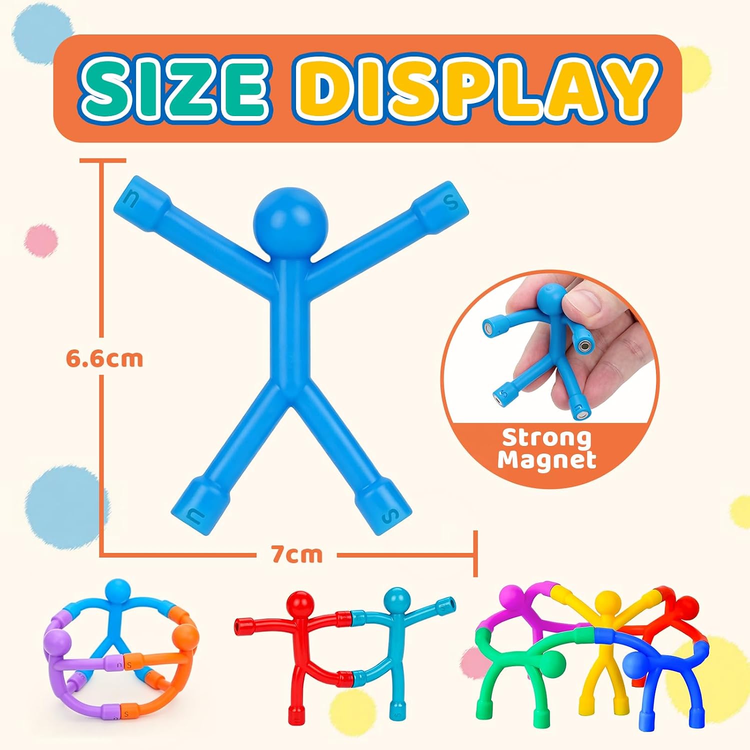 Thumbnail 1 de Houbobo Magnetic Travel Toys for Kids (12-Pack): Portable Magnetic Figures for Ages 3+
