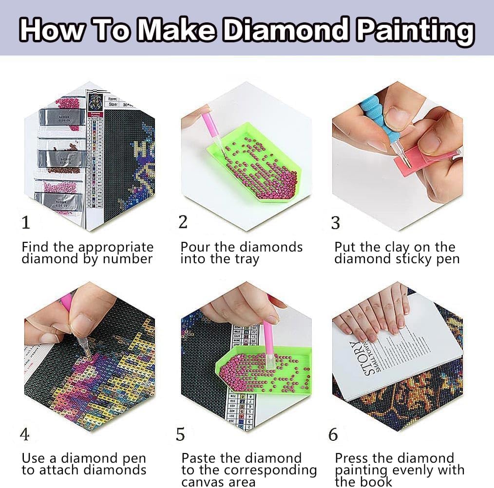 Thumbnail 5 de HHMATITS Diamond Painting Kit, 14 x 14 Inch