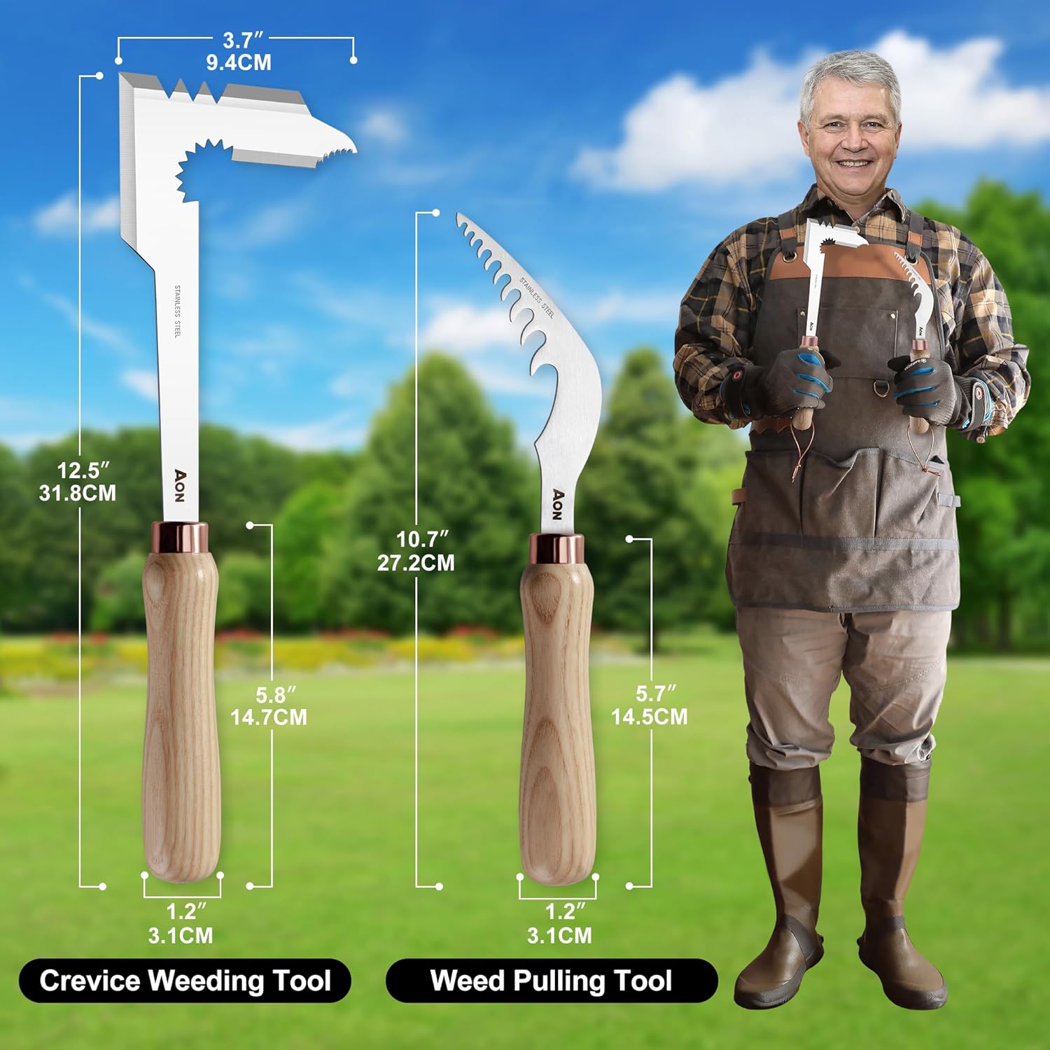 Thumbnail 5 de AON 2-Pack Weed Remover Tools: Durable Hand Weeders for Lawn and Patio