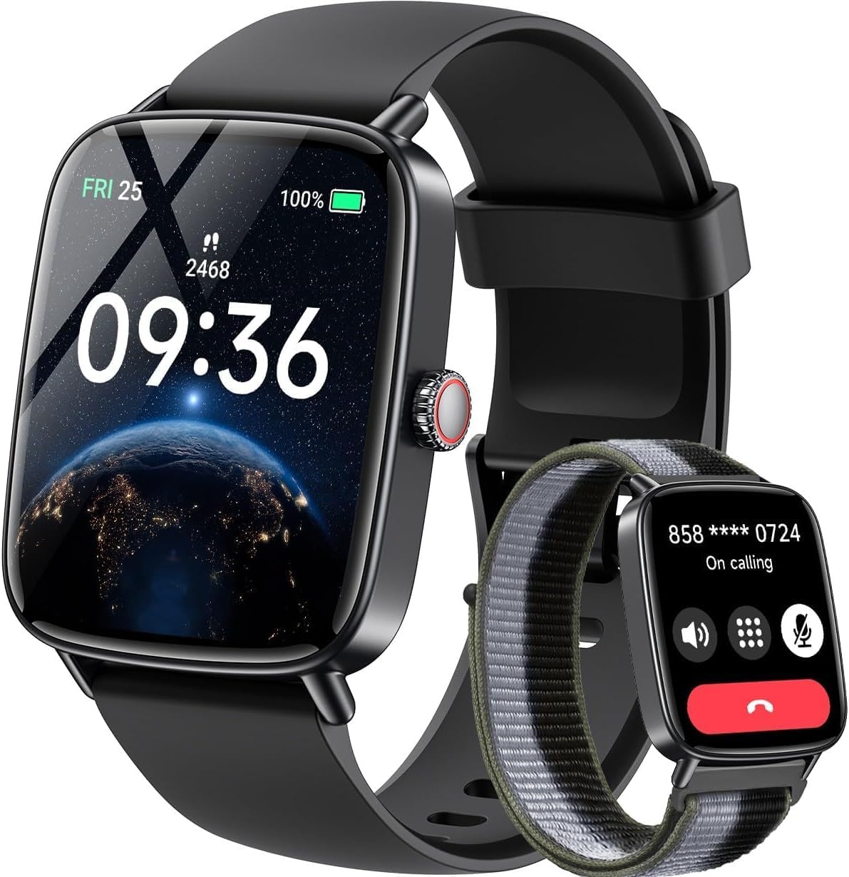 Detalle de Gydom Smartwatch Herren mit Telefonfunktion – 1,85" HD Display, 350 mAh, IP68, 120+ Sportmodi