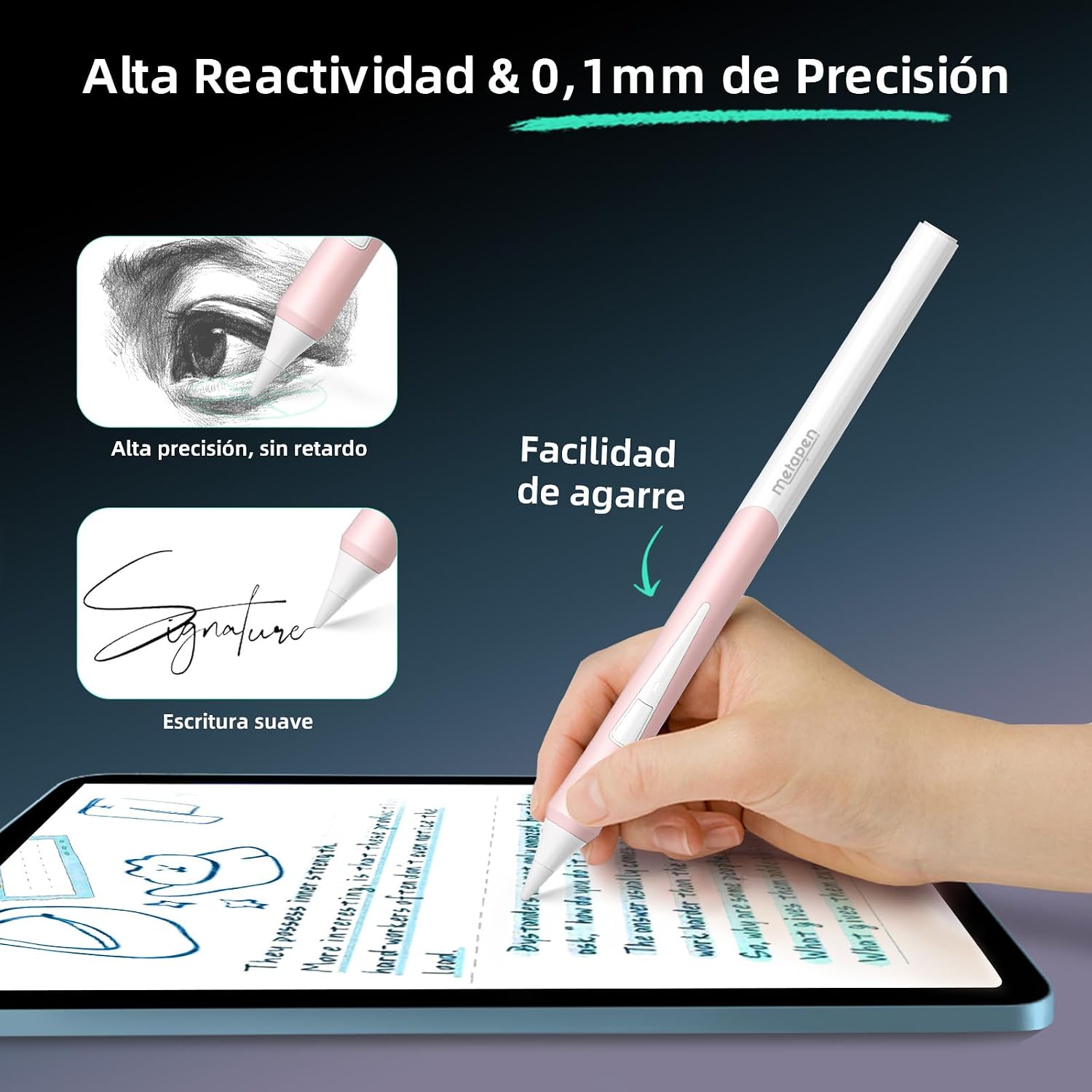 Thumbnail 2 de Metapen D1 Lápiz para iPad 🖊️ Compatibilidad Amplia Blanco