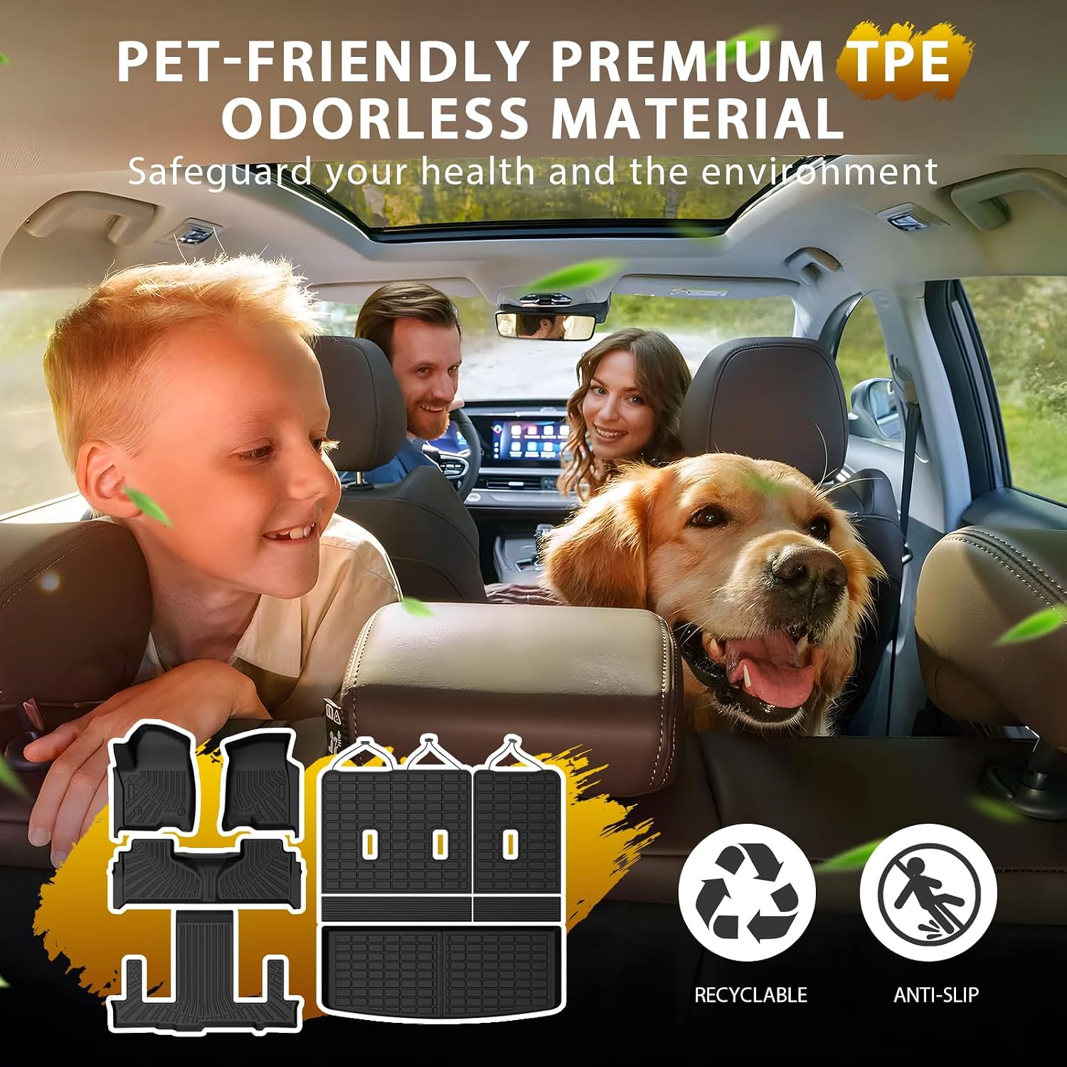 Thumbnail 1 de Powerty Custom Fit Floor Mats and Cargo Mat for Chevrolet Tahoe / GMC Yukon 7-Seat (2021–2026)