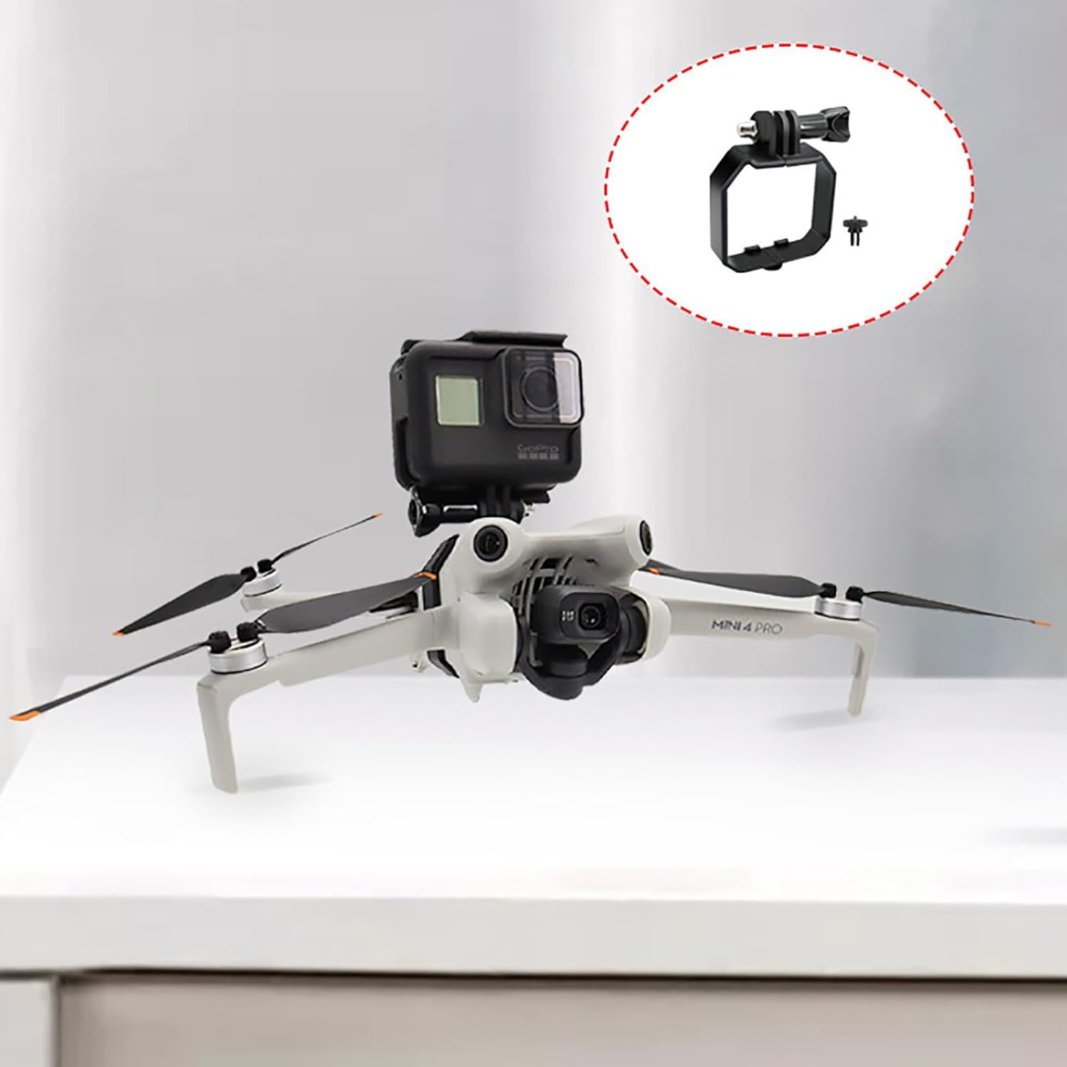 Thumbnail 6 de Action Camera Mount Holder for DJI Mini Series — Gimbal Extension Bracket with 1/4" Screw Adapter