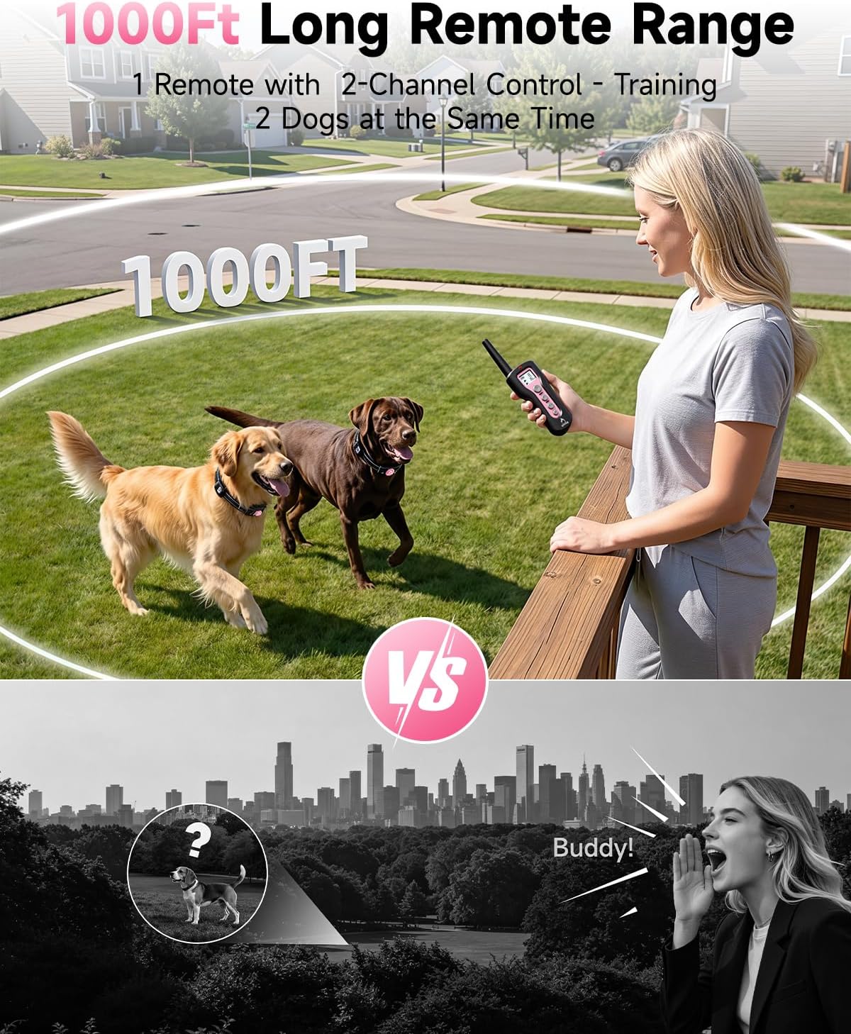Detalle de PATPET Dog Training Collar IPX7