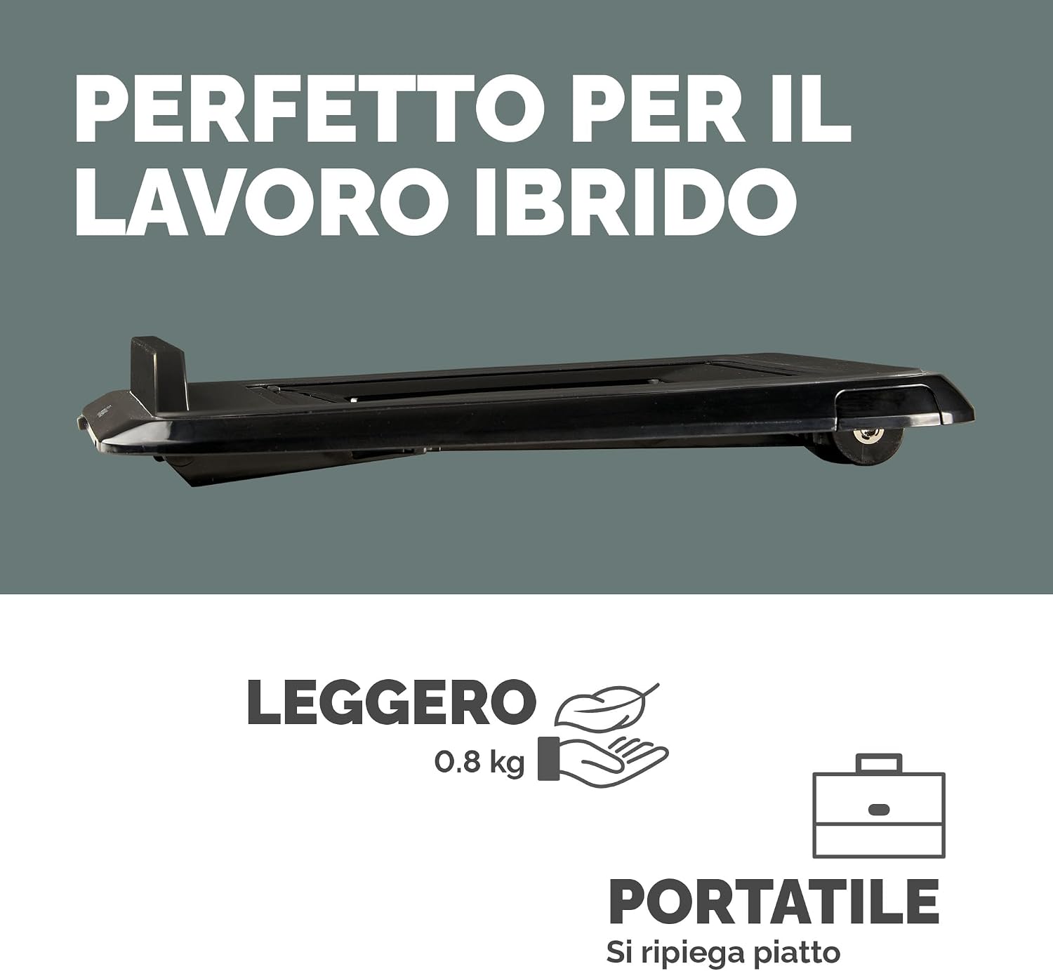 Detalle de Fellowes Everyday Supporto Laptop – Nero: ergonomia portatile per notebook fino a 17