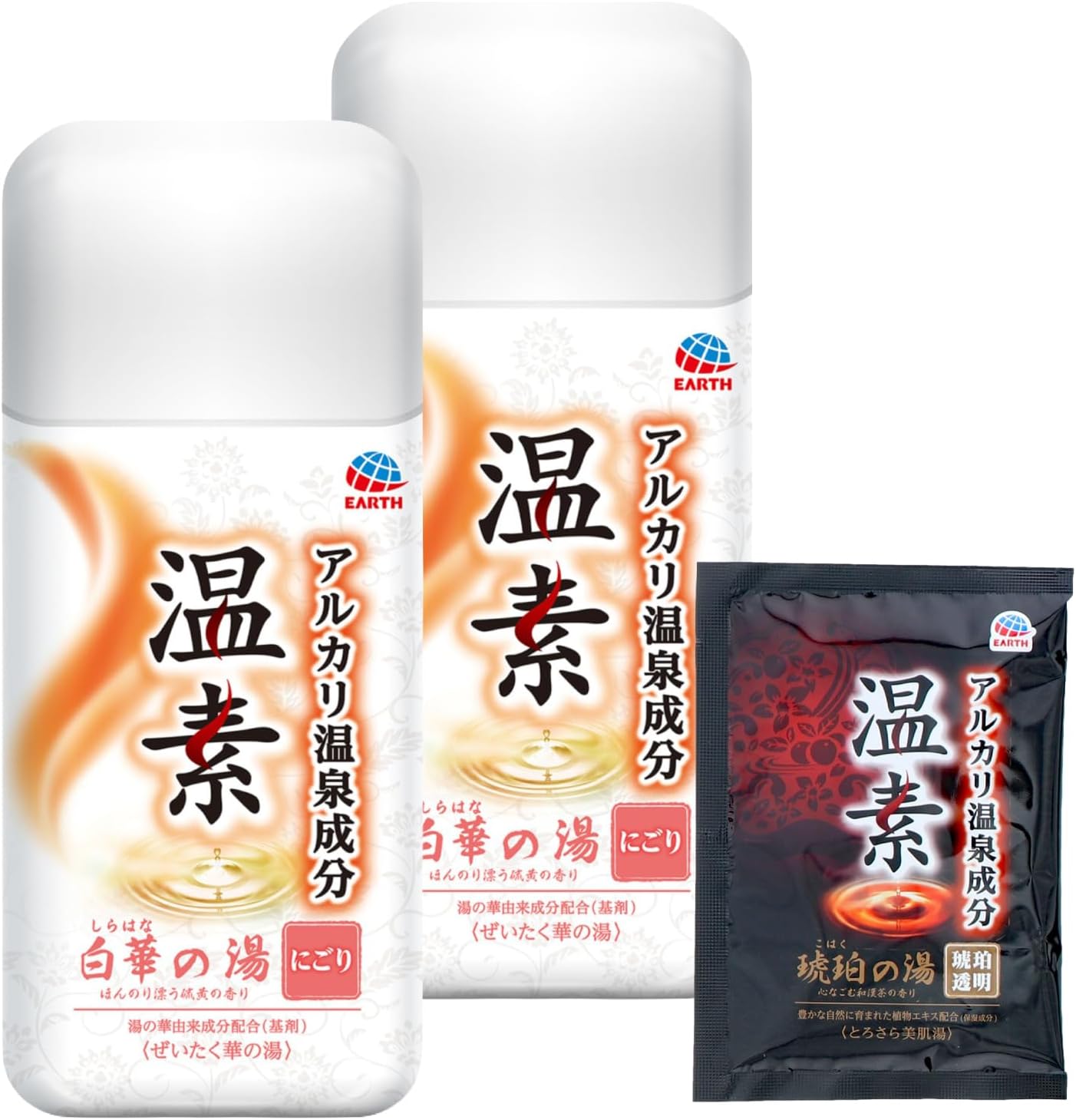 Detalle de 温素 白華の湯 入浴剤セット アルカリ湯質・とろみのある湯・ほのかな硫黄の香り