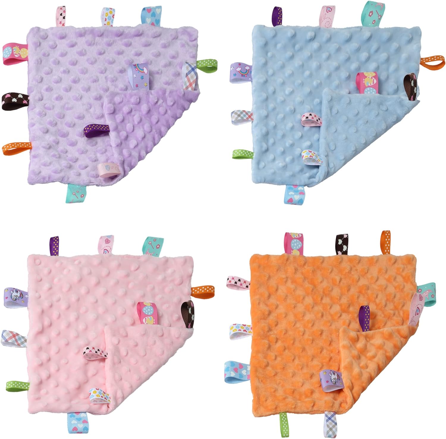 Thumbnail 6 de CREVENT Soft Plush Animal Face Baby Comforter and Lovey Security Blanket (Orange Fox) 34 x 34 cm