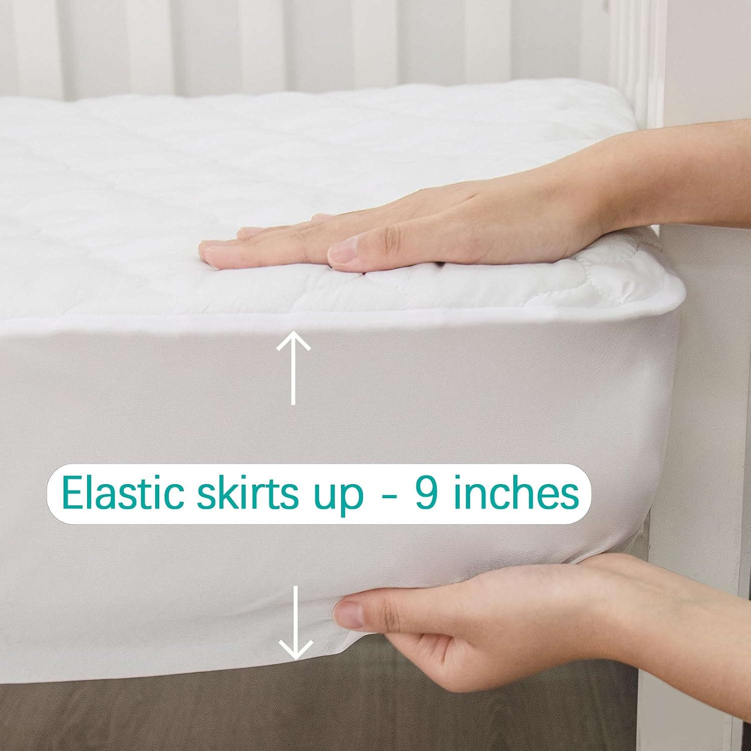 Thumbnail 3 de Biloban Crib Mattress Protector Sheets: Fitted Waterproof Crib Mattress Pad Cover