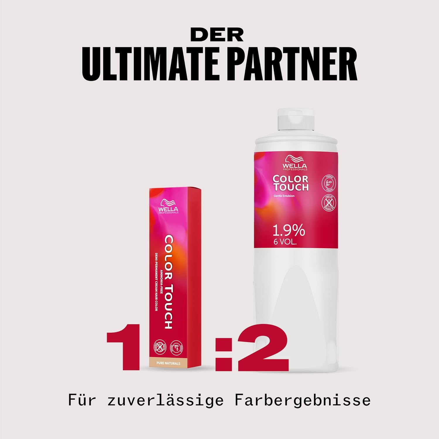 Detalle de Wella Professionals Color Touch Pure Naturals – Ammoniakfrei, vegane Intensivtönung für natürliche Nuancen bis 28 Haarwäschen