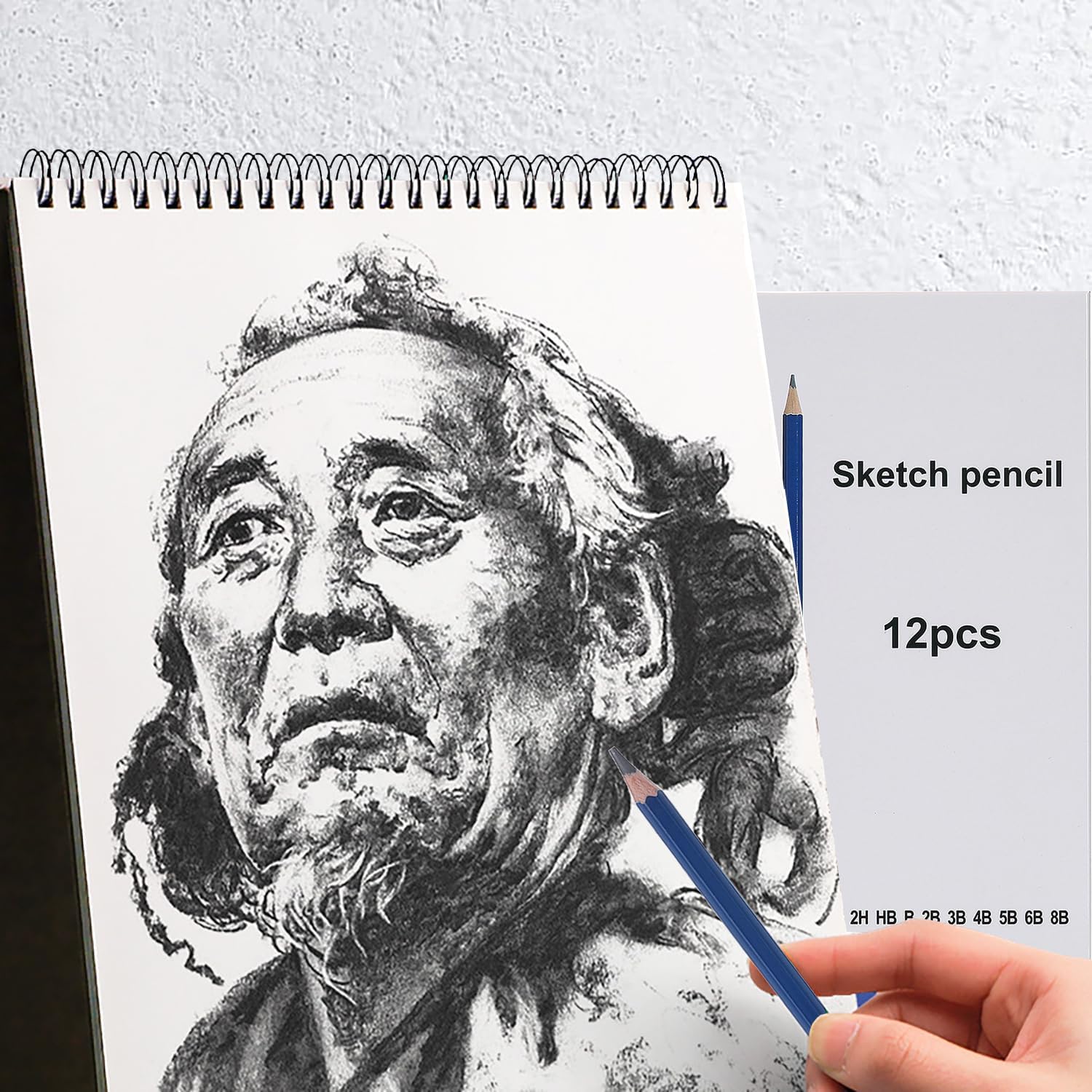 Thumbnail 5 de YPYMOD grafietpotloden, 12-delige tekenset met 12 hardheden