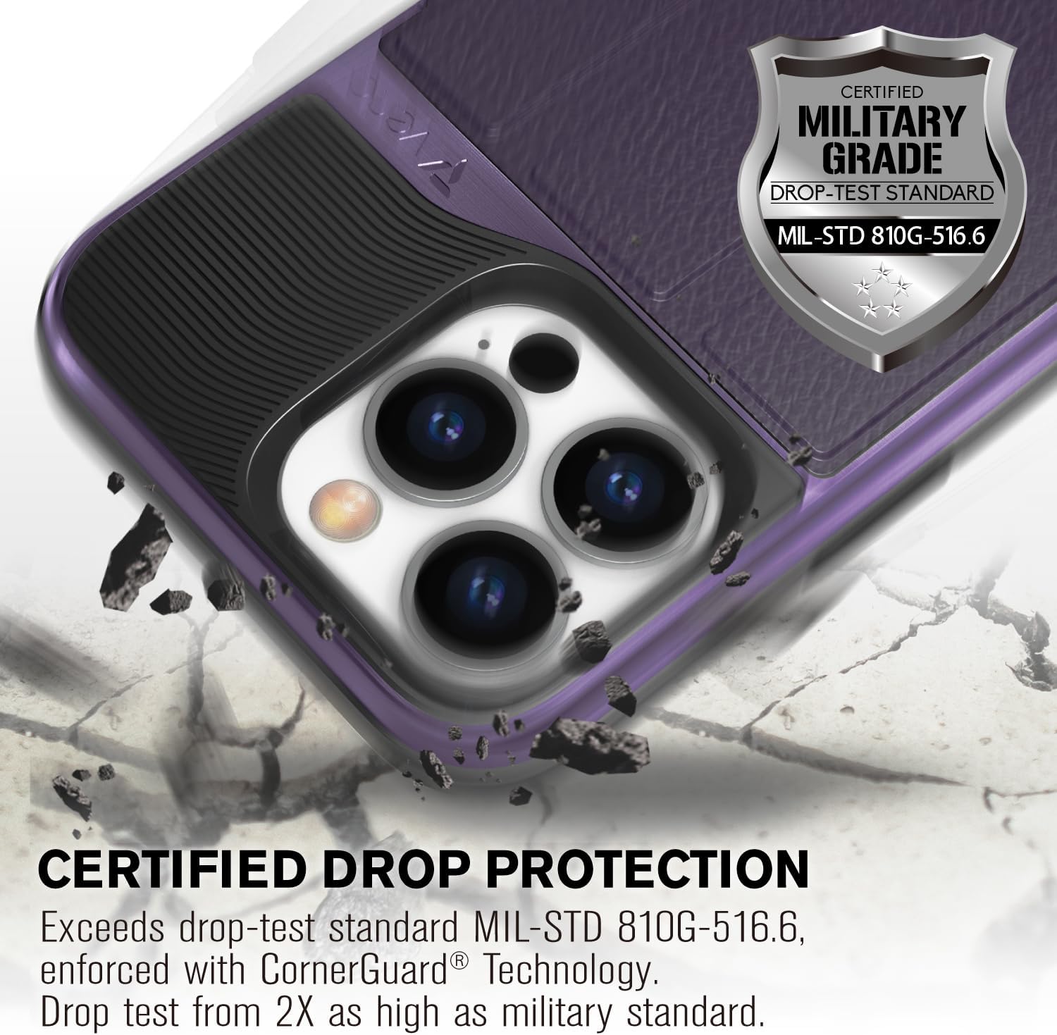 Detalle 1 de VENA vCommute VN2300VH Wallet Case for iPhone 15 Pro, Purple
