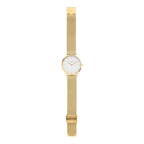 Detalle de Liebeskind Berlin LS-0103-MQB IP gold – Set aus Armbanduhr und Armband