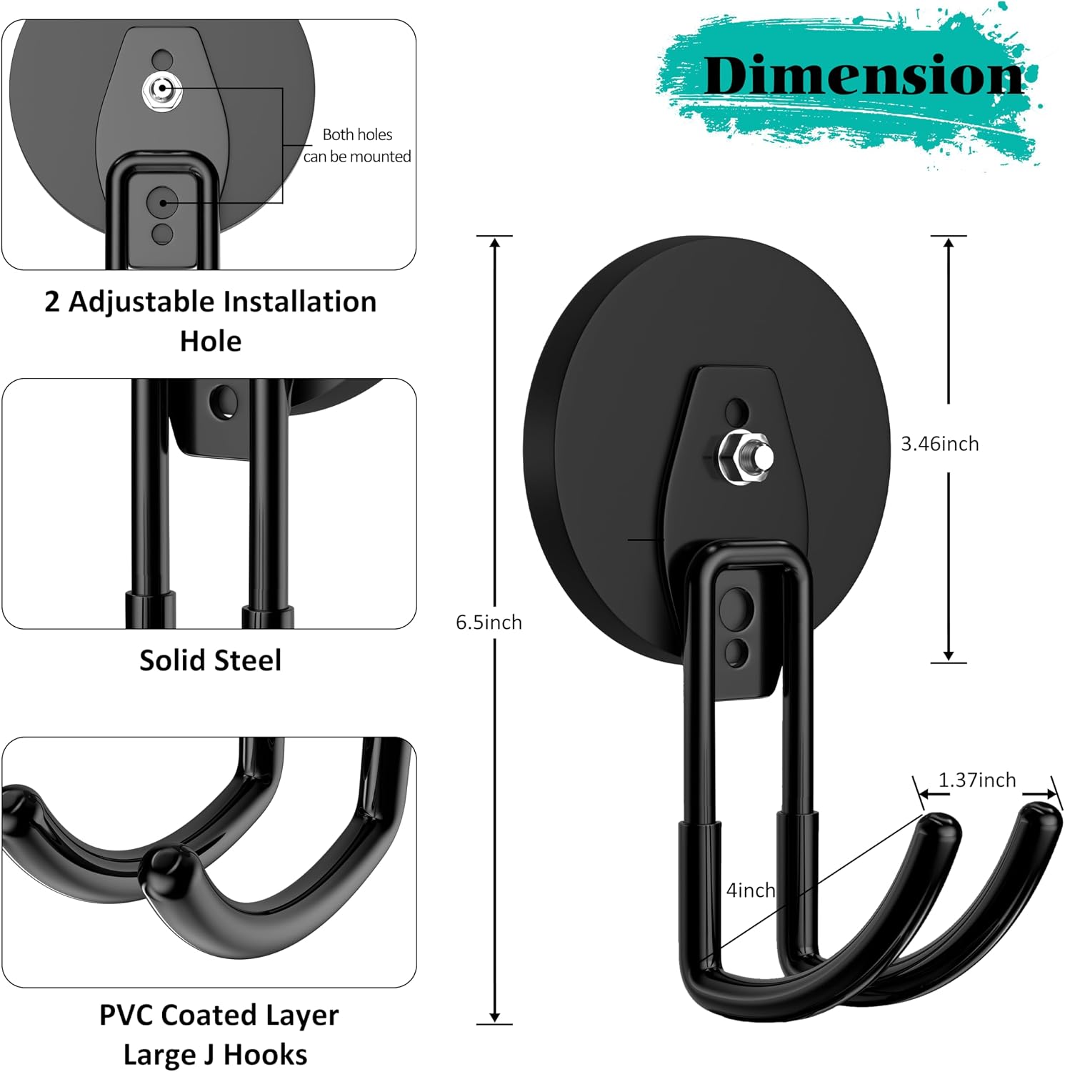 Thumbnail 2 de ENUODA Magnetic Hooks, 2-Pack