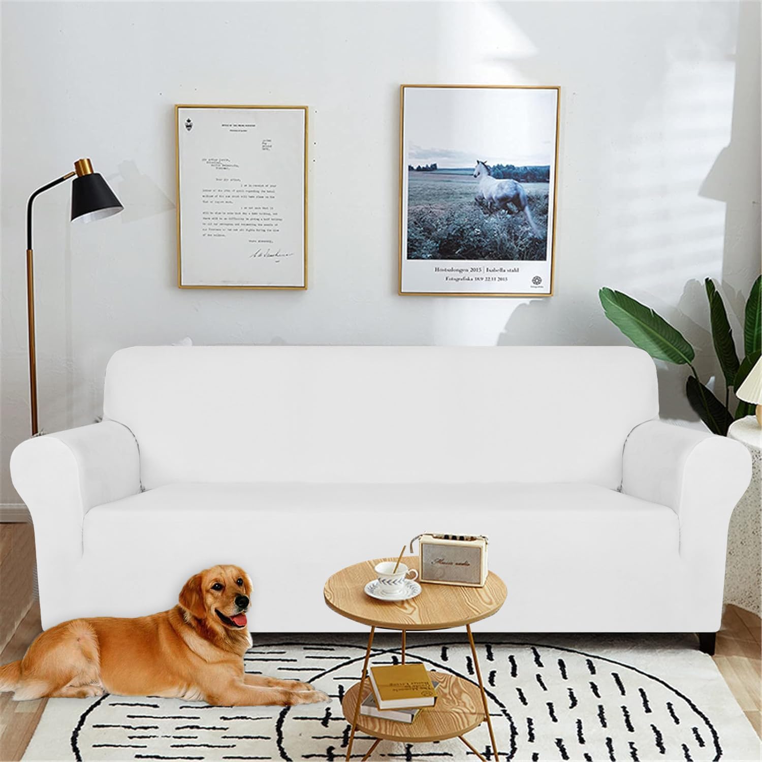 Detalle 2 de YSTELLAA Housse Velours 1 Place Blanc