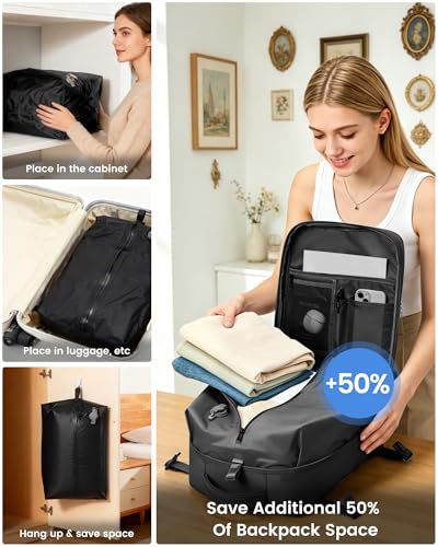 Thumbnail 8 de SZLX Mochila de Vacío para equipaje de cabina con bomba integrada – diseño compacto para Ryanair y más